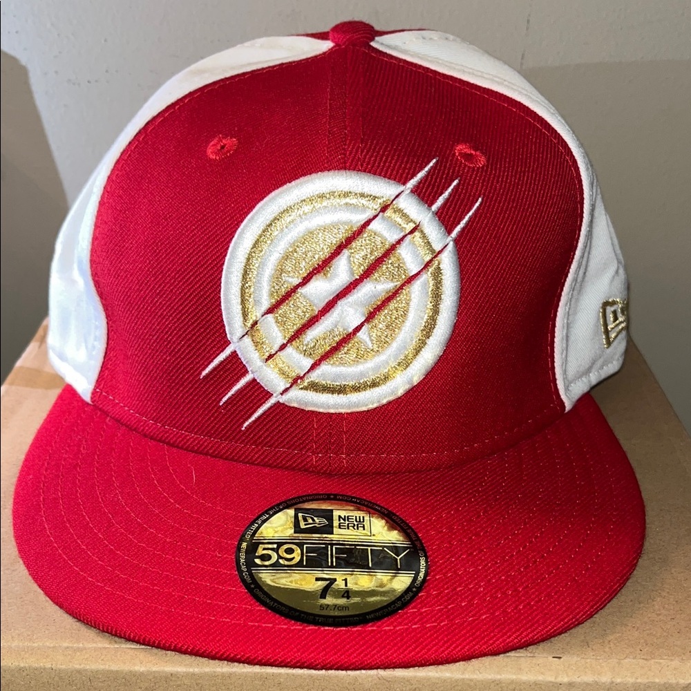 59Fifty Marvel Comic Captain America Red White FITTED baseball Hat New Era